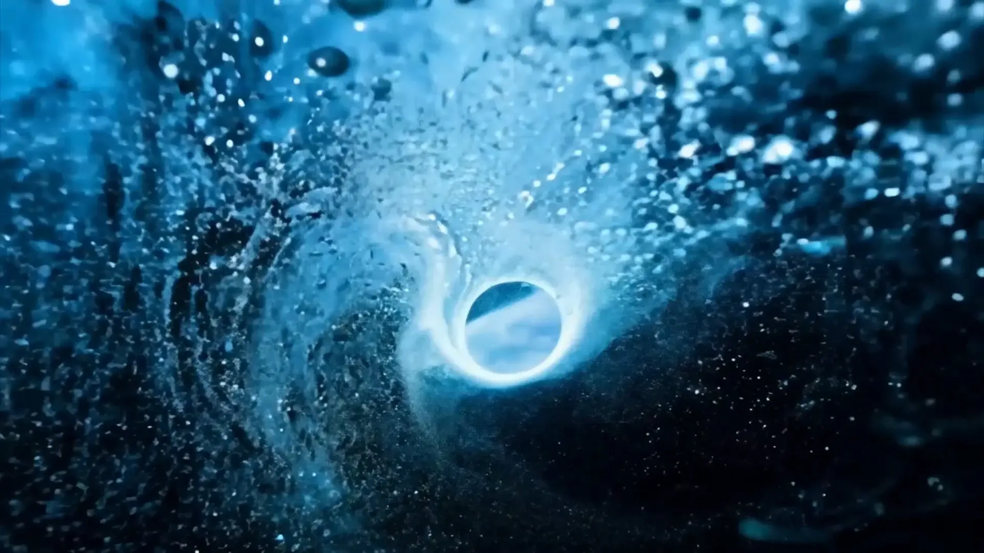Liquid Swirl Mystical Particle Logo Animation Background